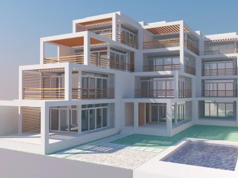 Residencial Casa Blanca, Bayahibe, Dominican Republic — Interior design concept for all apartments, with architectural visualisation