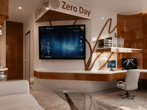 Office Zero Day, Andorra la Vella, Andorra — Interior design of a 34 m² office, with custom furniture