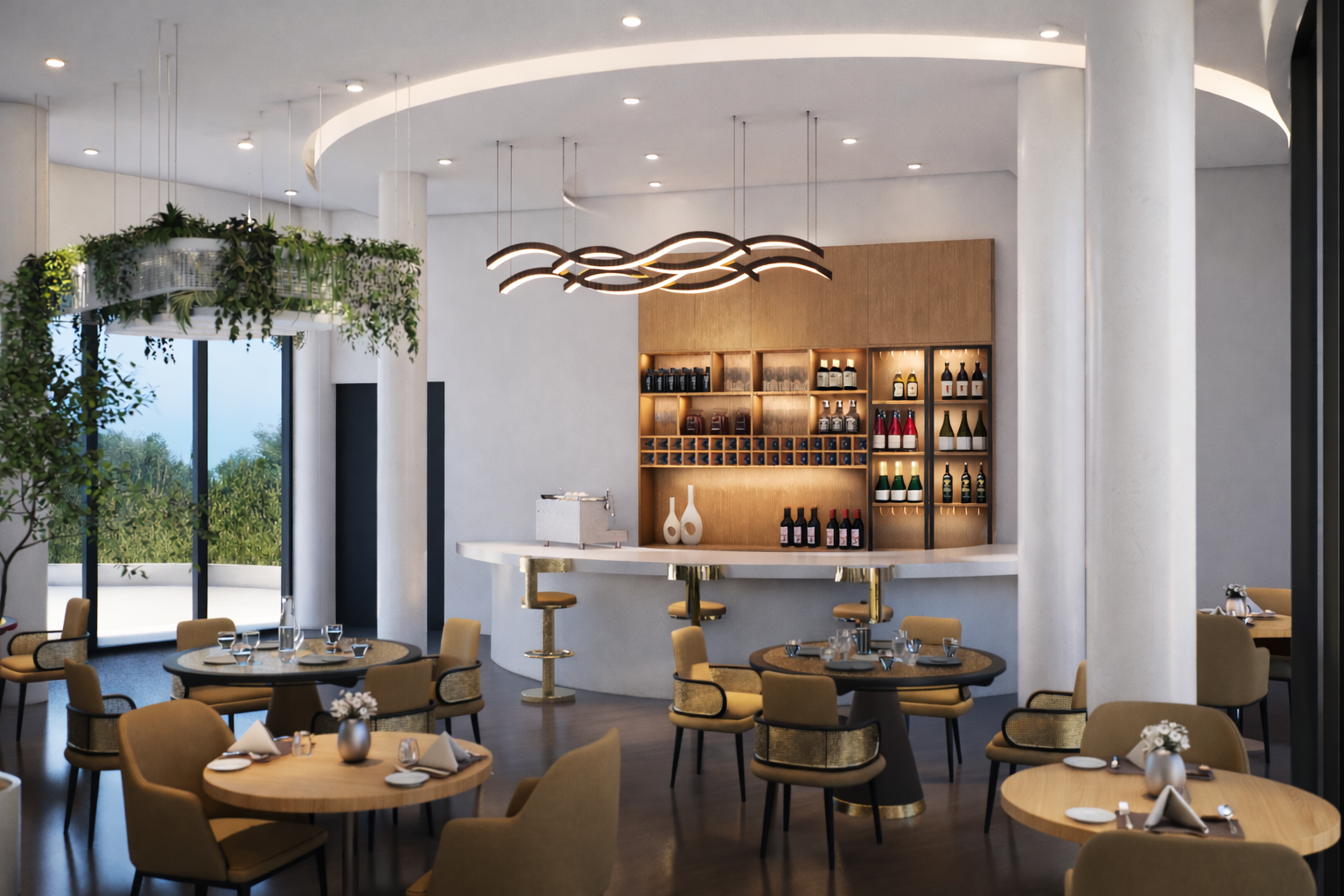 Luxury resort bar lounge Bali Nusa Penida eco resort interior design