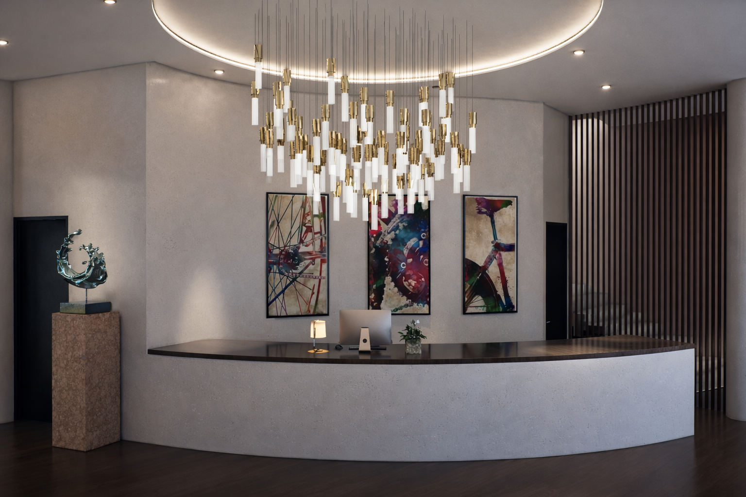 Boutique resort reception desk luxury interior Bali eco resort design